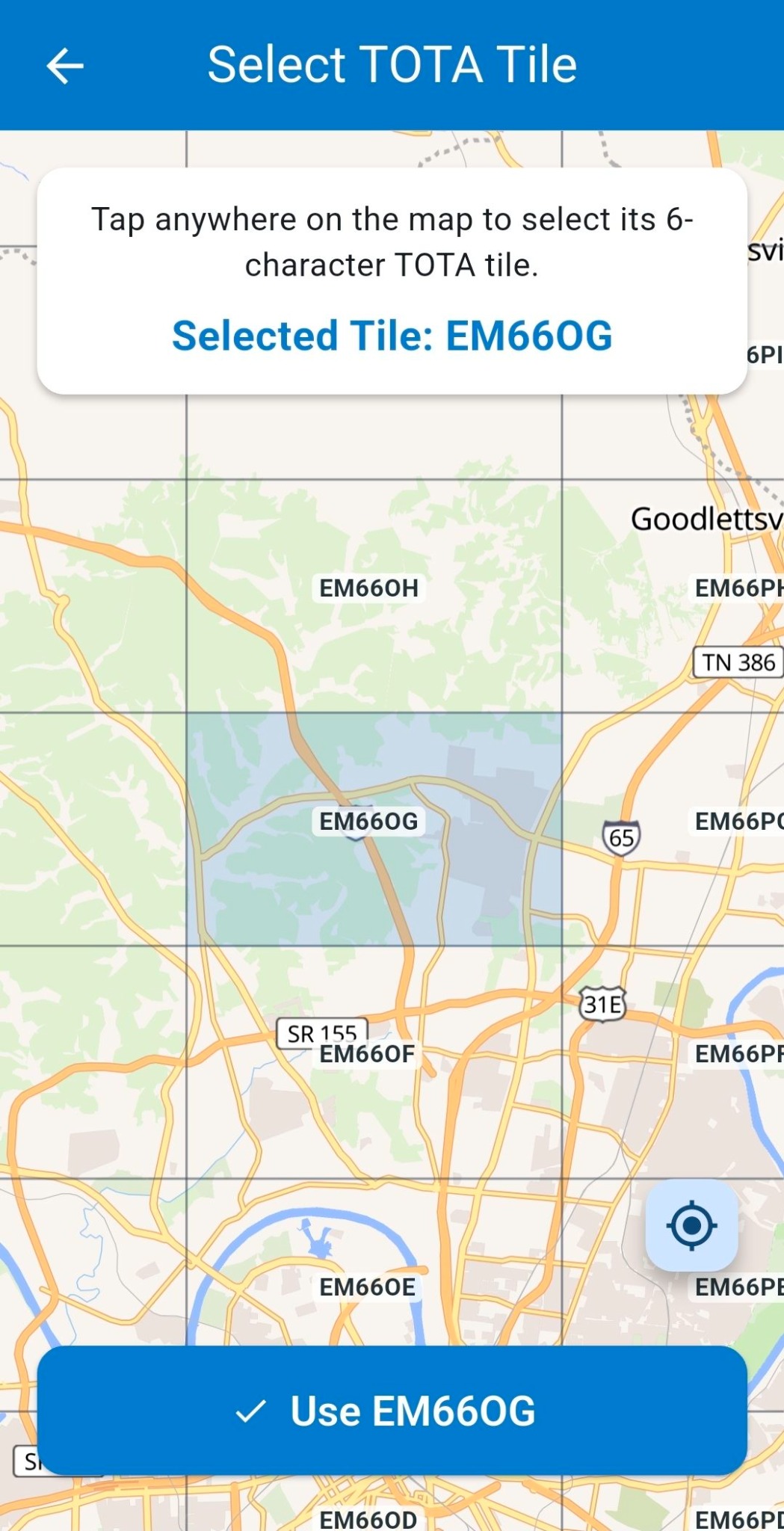 W4MSI Logger TOTA tile map